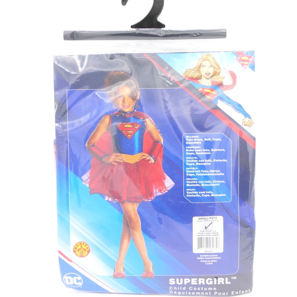 Rubies DC Comics SuperGirl Child Costume Sz Small 4-6 Girls Halloween 881627